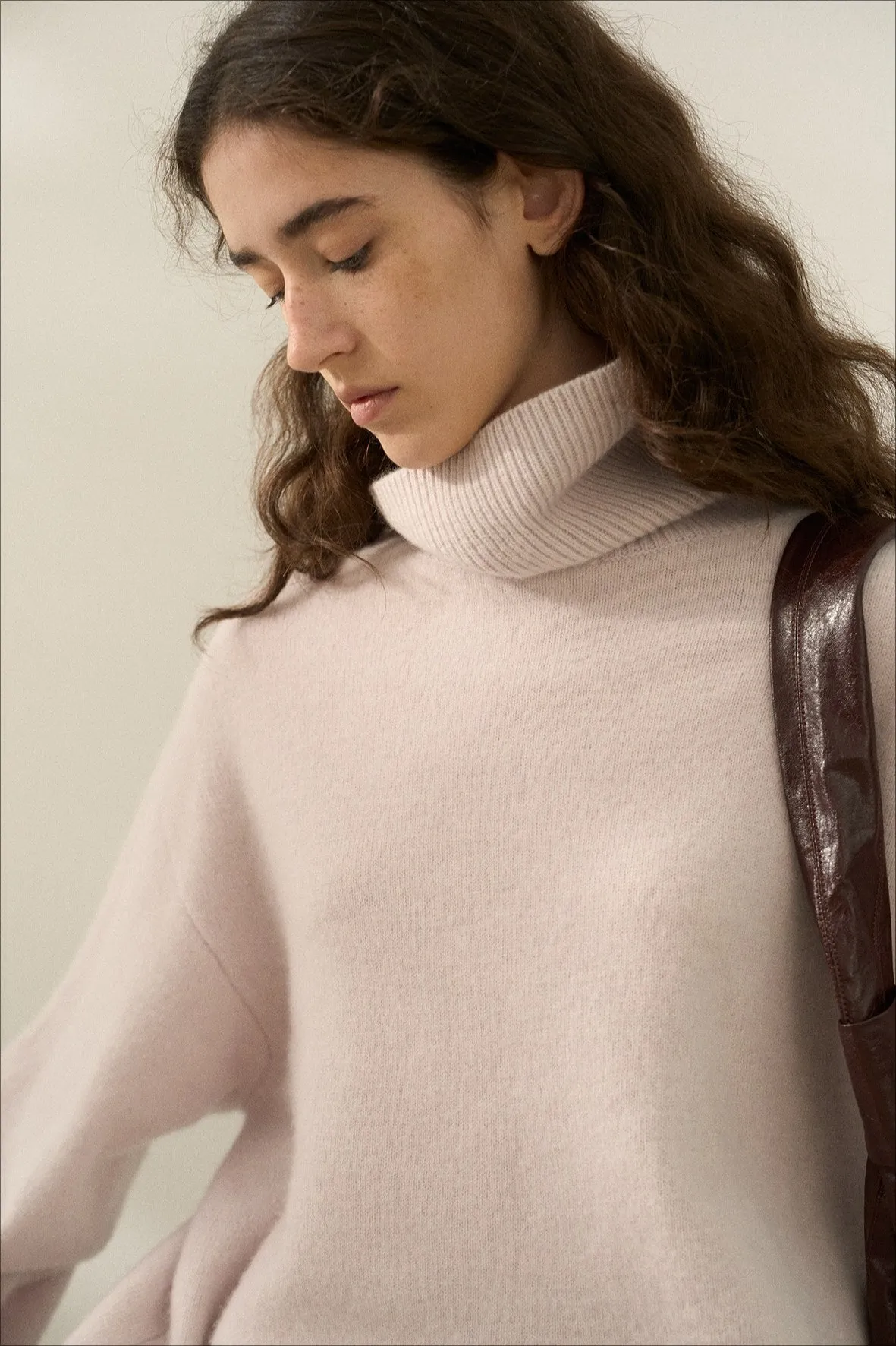 100% sheep wool high collar loose sweater | 9 color