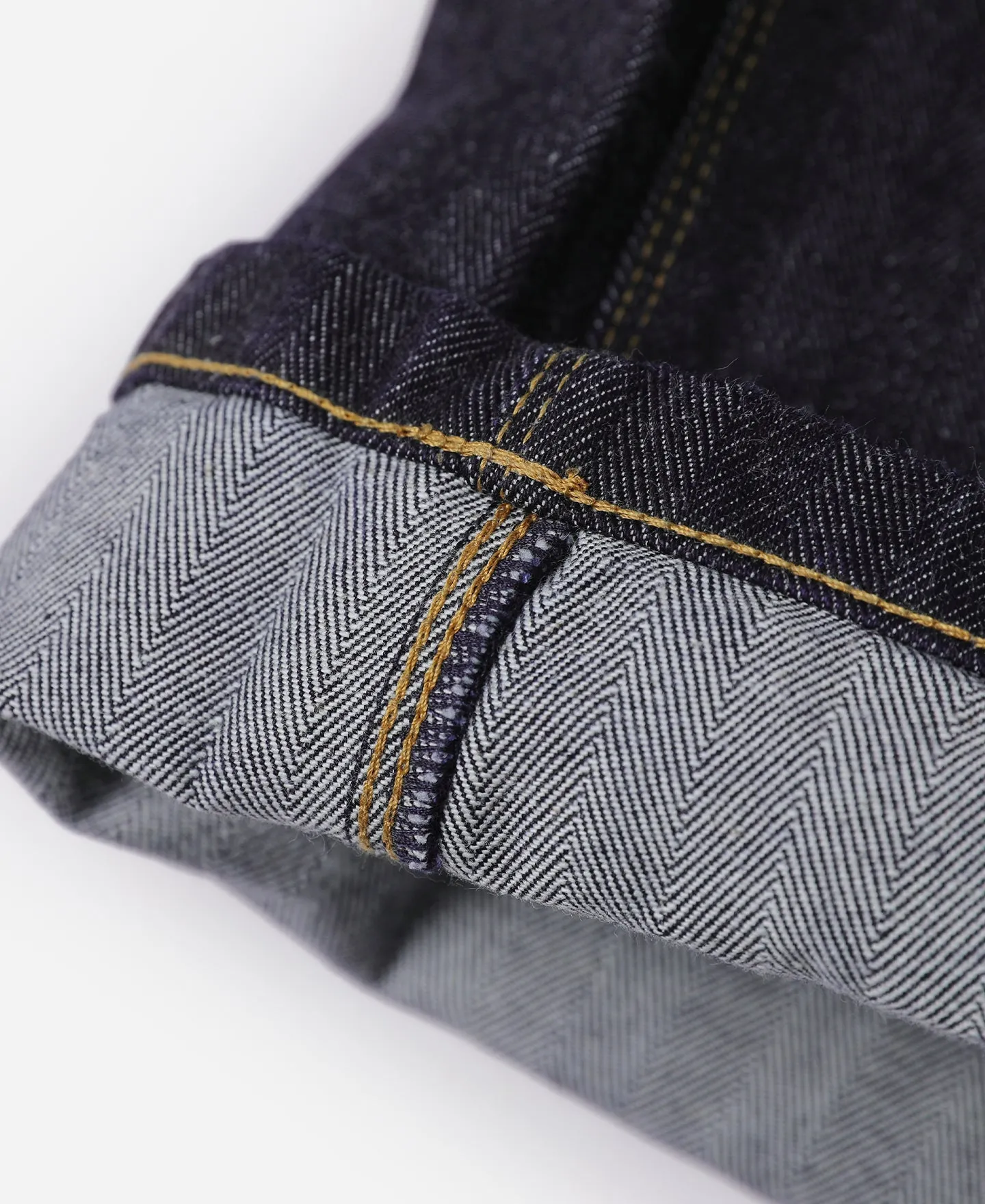 Mens 15 oz Herringbone Selvedge Denim Work Jeans, Vintage 1870s Style