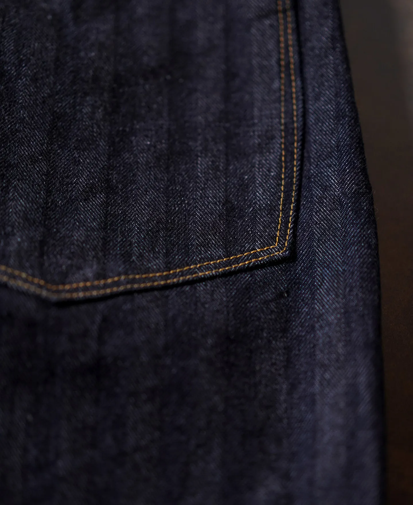 Mens 15 oz Herringbone Selvedge Denim Work Jeans, Vintage 1870s Style