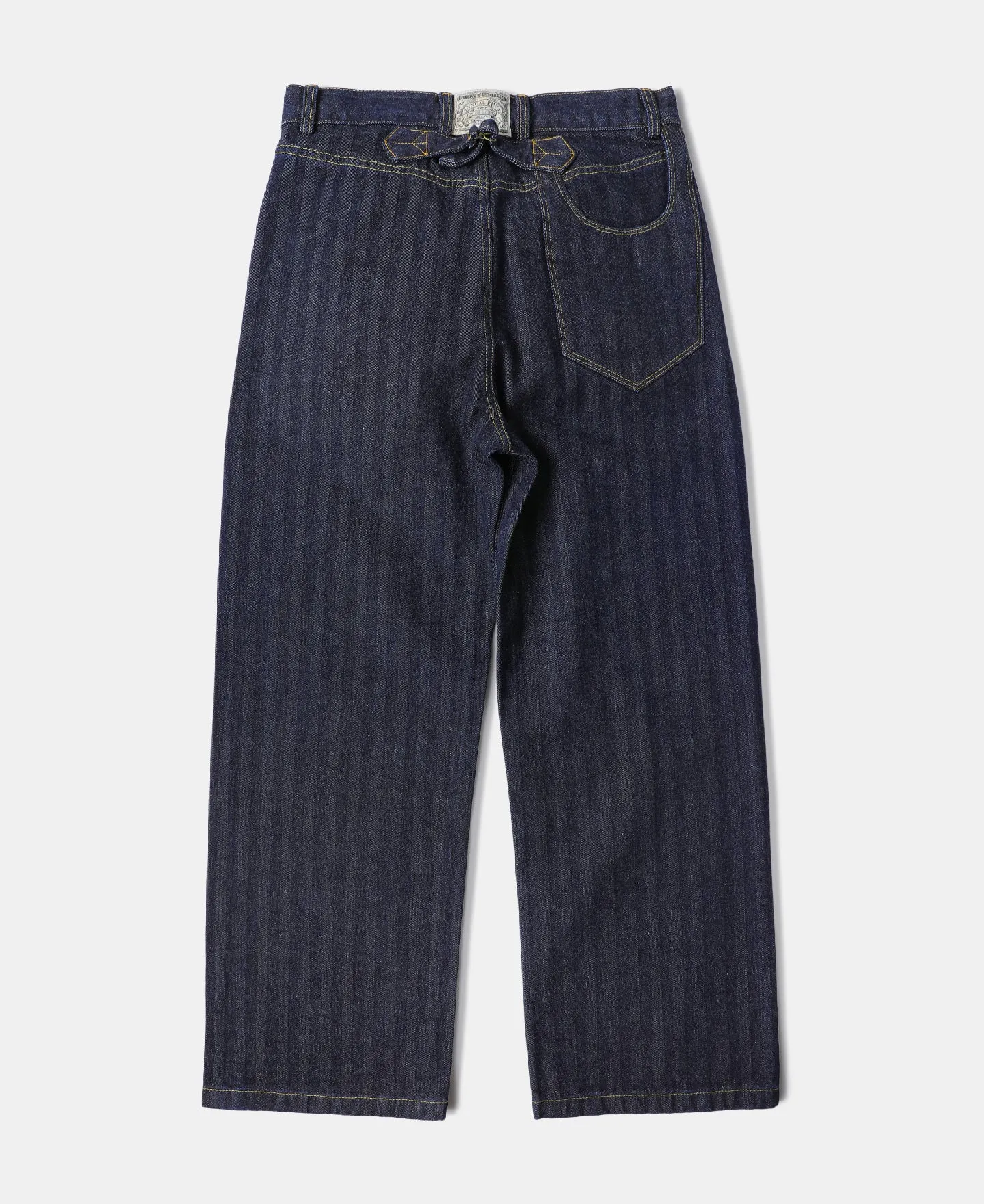 Mens 15 oz Herringbone Selvedge Denim Work Jeans, Vintage 1870s Style