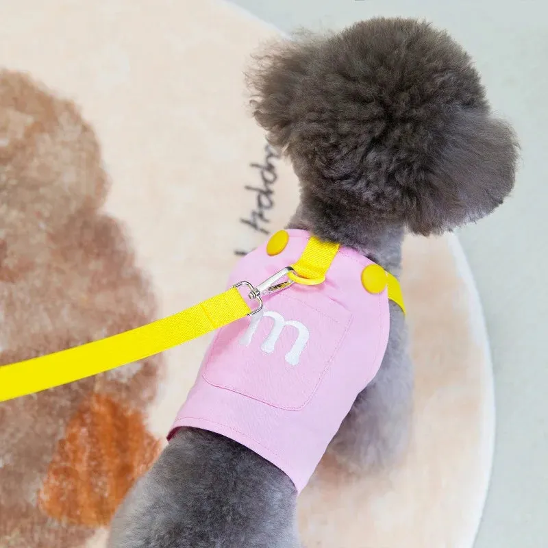 1/Set Fashion Pet Dog Harness | Dog Vest Puppy Clothes | Pet Traction Harness | Summer Letter Harness | Dog Collar Pet Accessories
