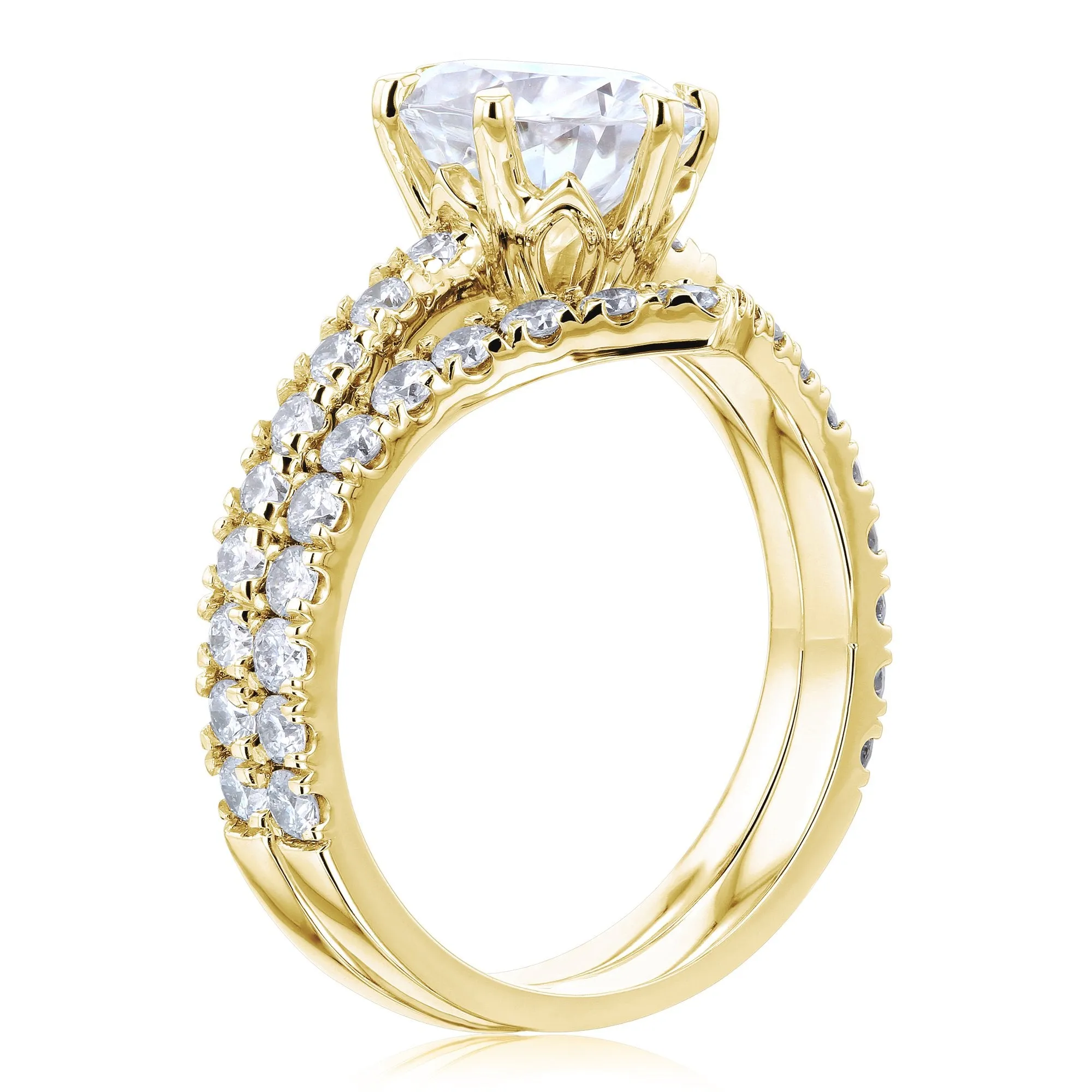 2.1ct Oval Forever One Moissanite Bridal Set
