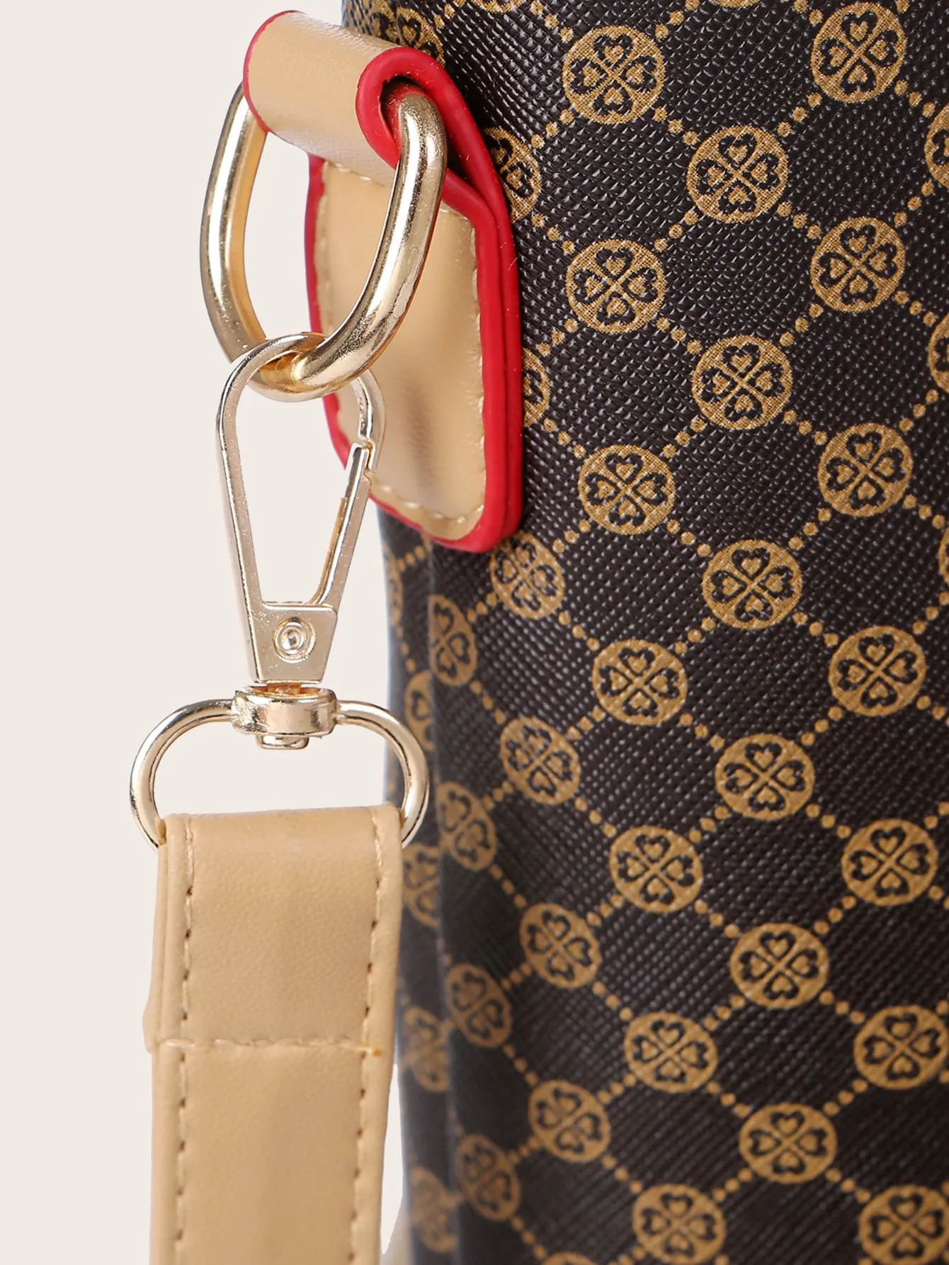 6pcs Geometric Print Tote Bag Set
