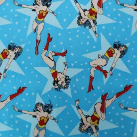 80CM REMNANT Printed Cotton - Wonder Woman - Wrath of Diana, Princess of the Amazons