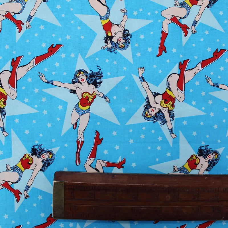 80CM REMNANT Printed Cotton - Wonder Woman - Wrath of Diana, Princess of the Amazons