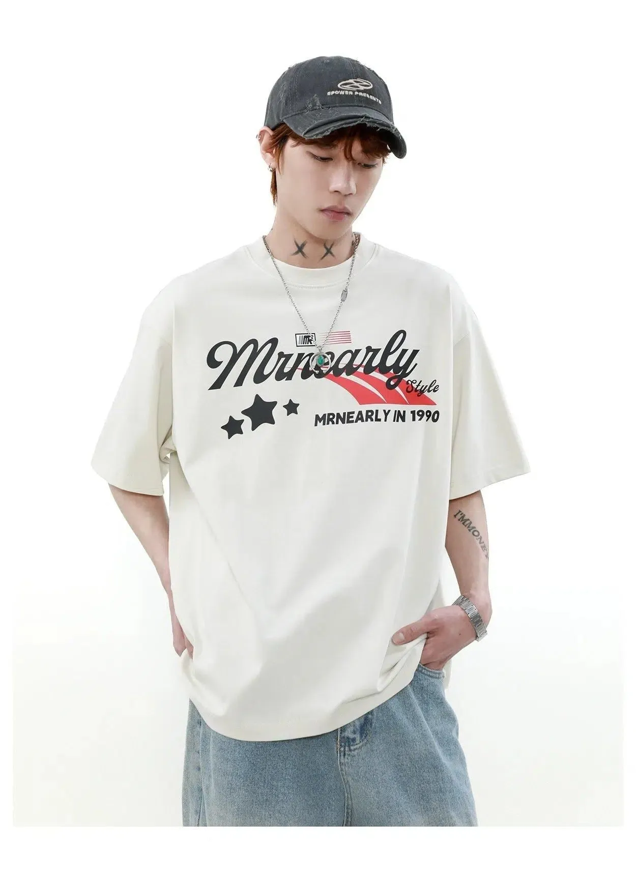 90 Lettered Logo T-Shirt