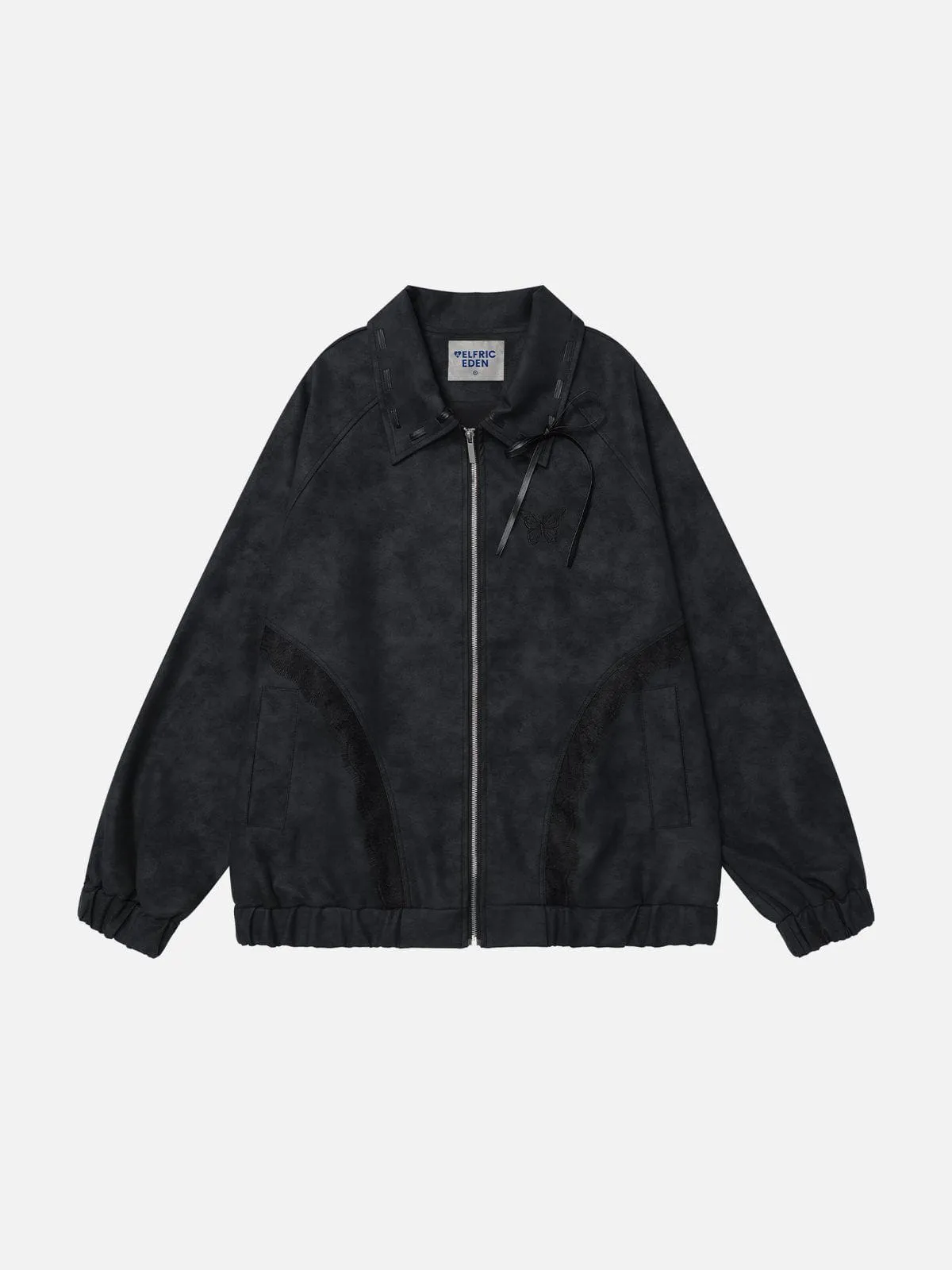 Aelfric Eden Lace Patchwork Faux Leather Jacket