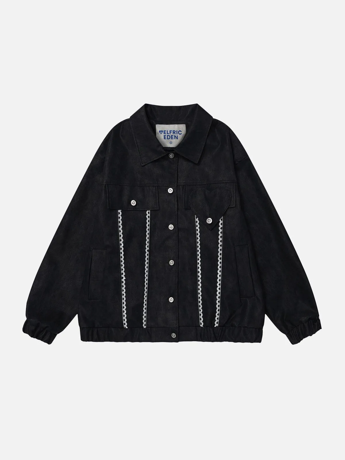 Aelfric Eden Lace Washed Faux Leather Jacket