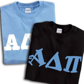 Alpha Delta Pi T-Shirt, Printed 10 Fonts, 2-Pack Bundle Deal - G500 - CAD