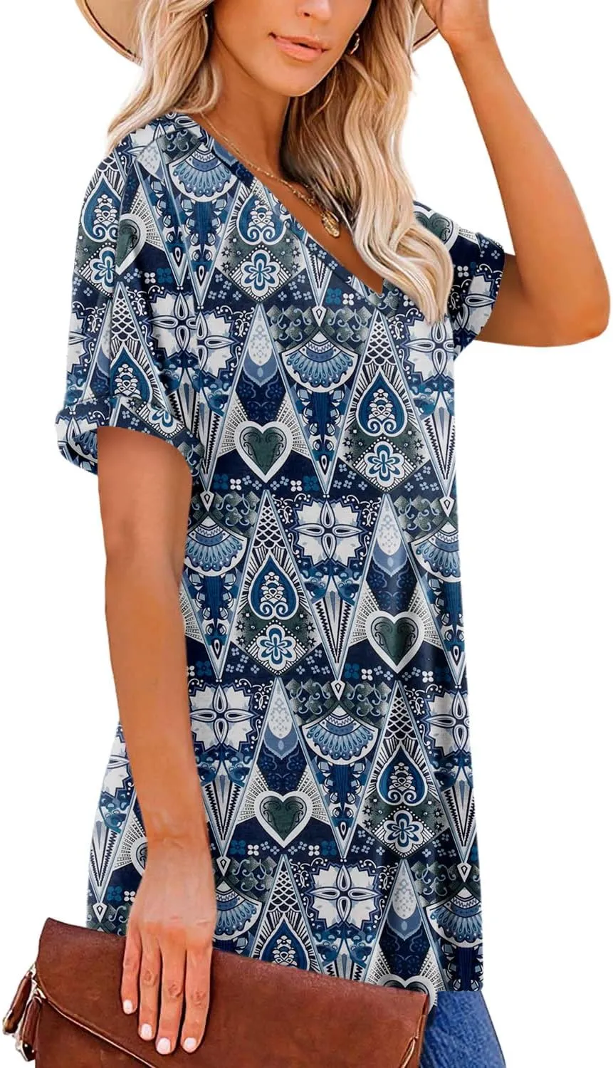 Angerella T Shirt for Women Loose Fit Summer Tops Trendy Causal Short Sleeve Shirts