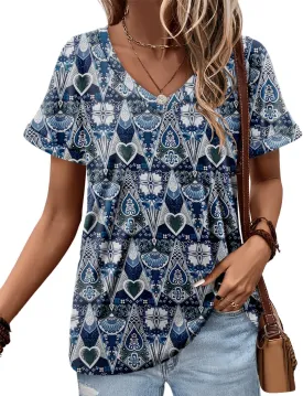 Angerella T Shirt for Women Loose Fit Summer Tops Trendy Causal Short Sleeve Shirts