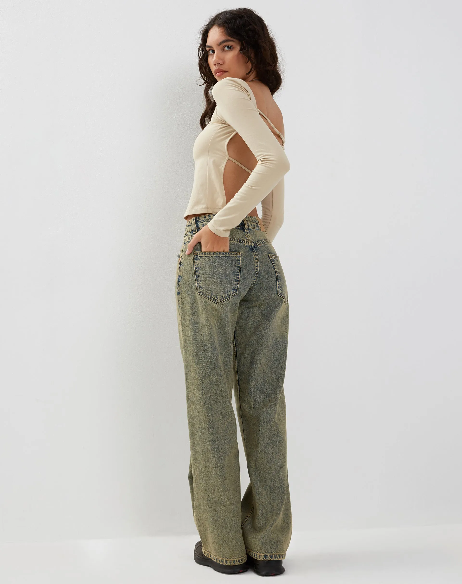 Ansita Long Sleeve Top in Coconut Milk