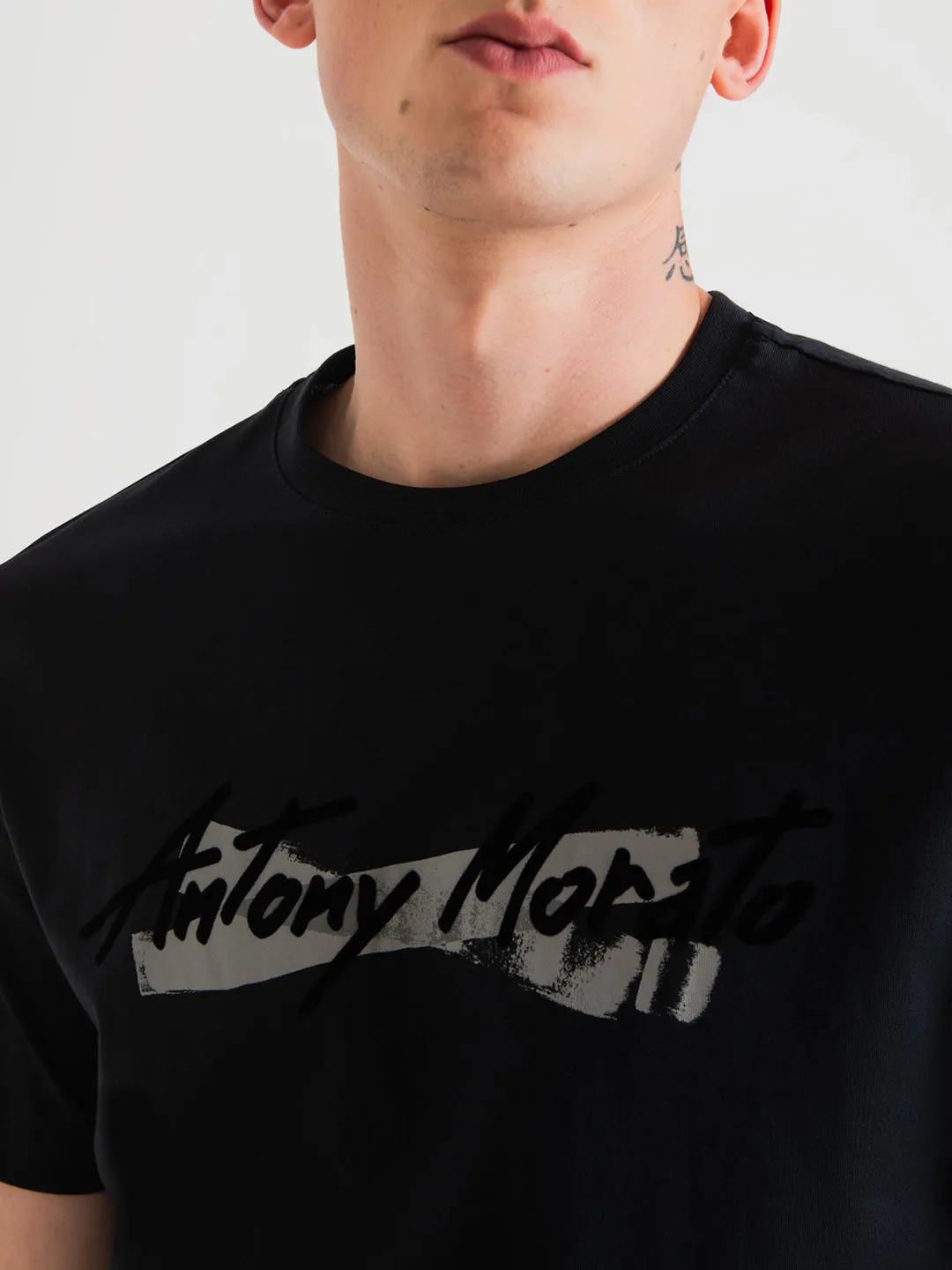 Antony Morato Black Fashion Printed Regular Fit T-Shirt
