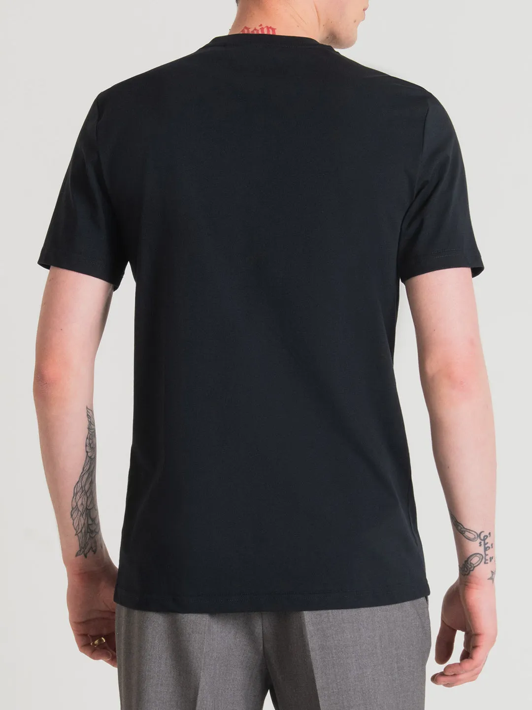 Antony Morato Black Fashion Printed Regular Fit T-Shirt