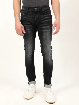 Antony Morato Men Black Skinny Fit Heavy Fade Jeans