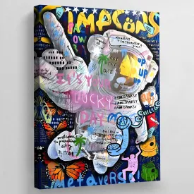 Astronaut Graffiti Wall Art