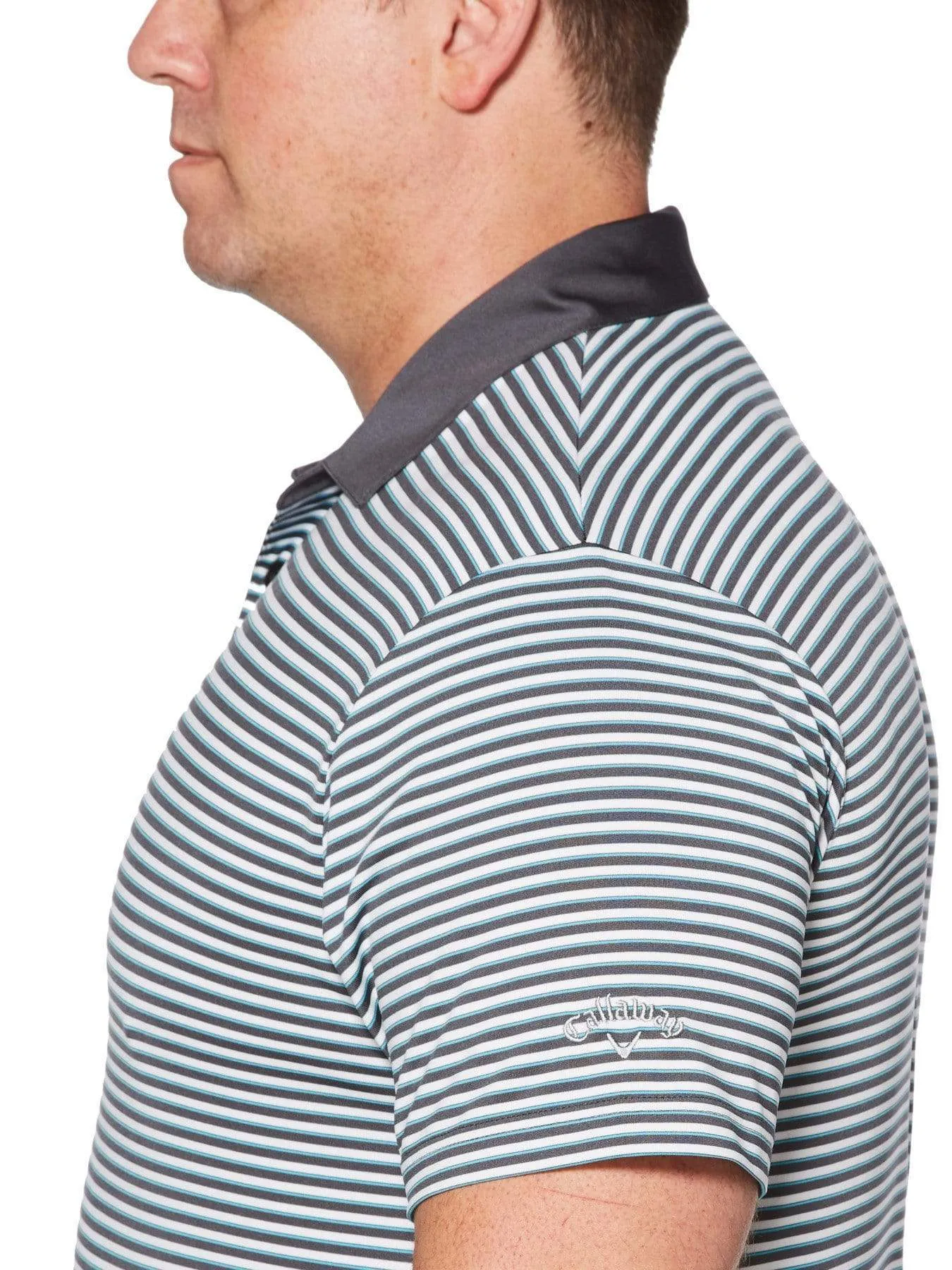 Big & Tall Refined 3-Color Stripe Polo