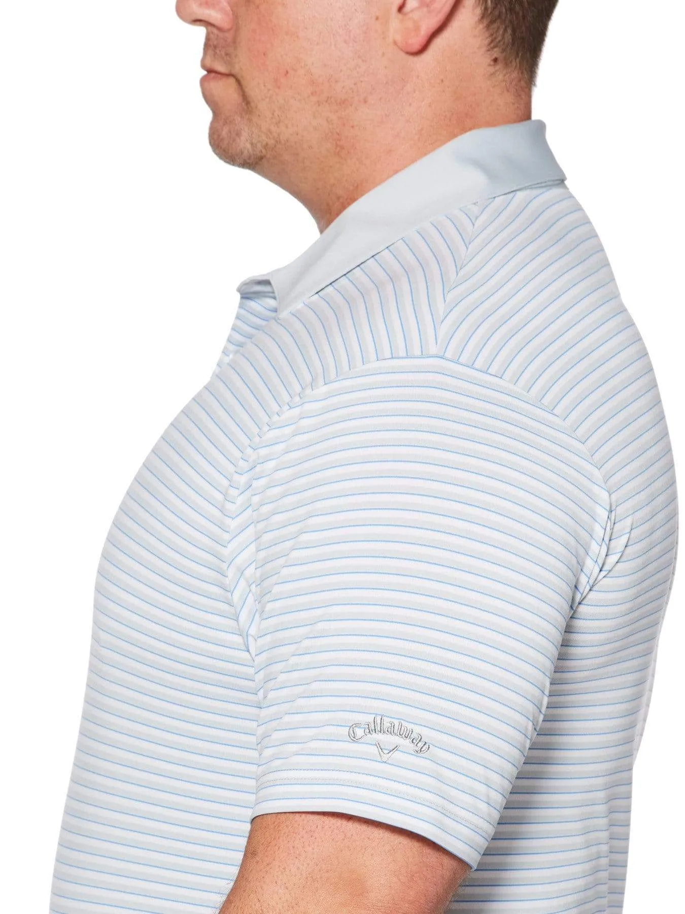 Big & Tall Refined 3-Color Stripe Polo