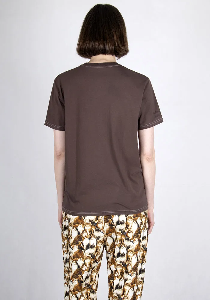 BLESS N°69 5328 MULTIKULTICOLLECTION II T-SHIRT DARK BROWN