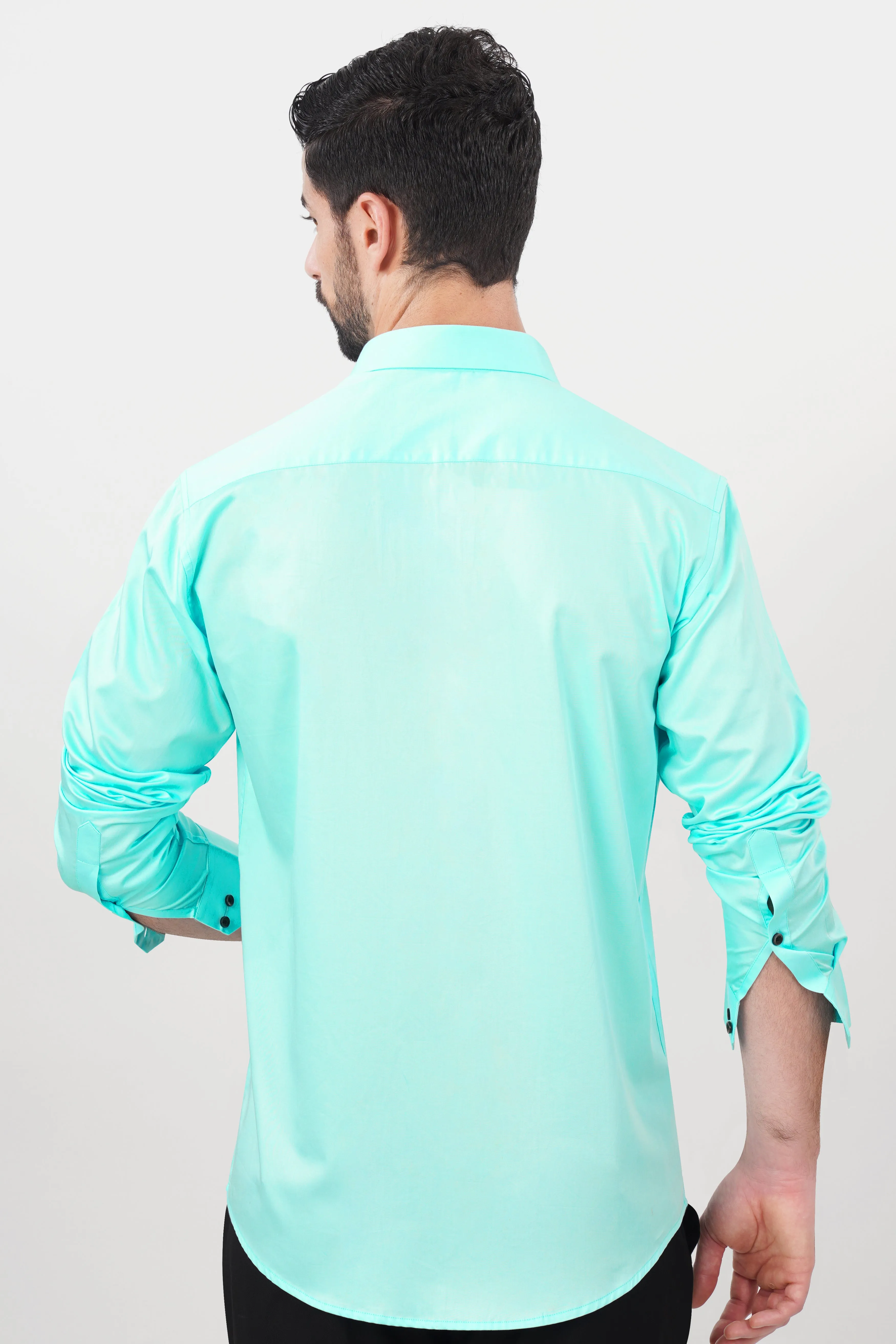 Blizzard Blue Lord Ganesha Printed Subtle Sheen Super Soft Premium Cotton Designer Shirt