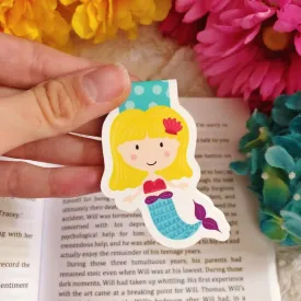 Blonde Mermaid Magnetic Bookmark