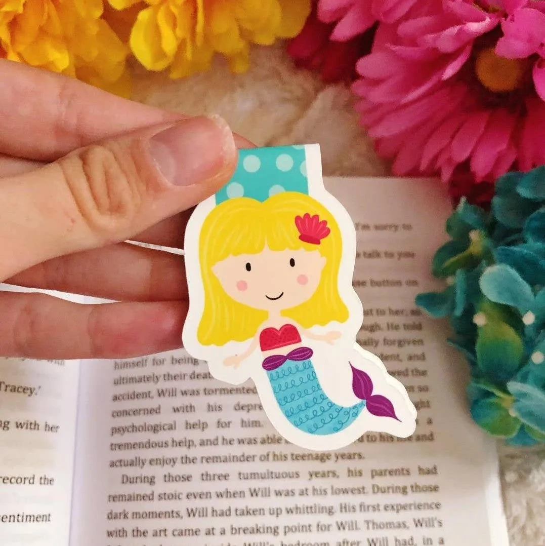 Blonde Mermaid Magnetic Bookmark