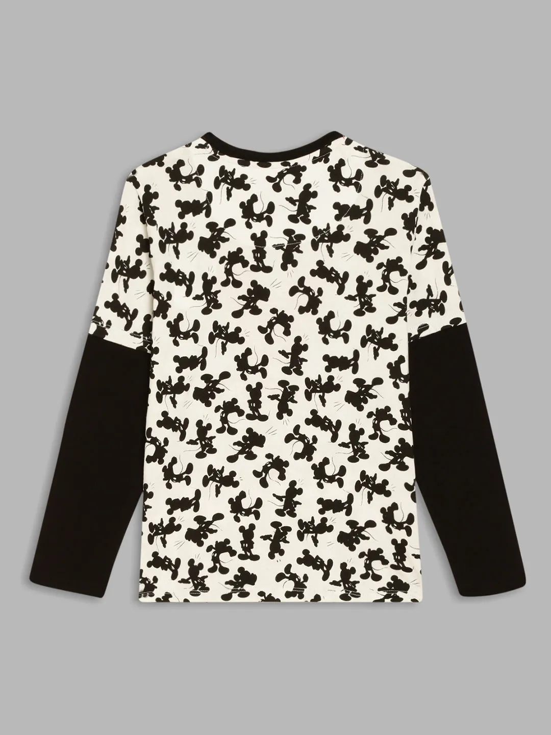 Blue Giraffe Boys Black Printed Round Neck Full Sleeves T-Shirt