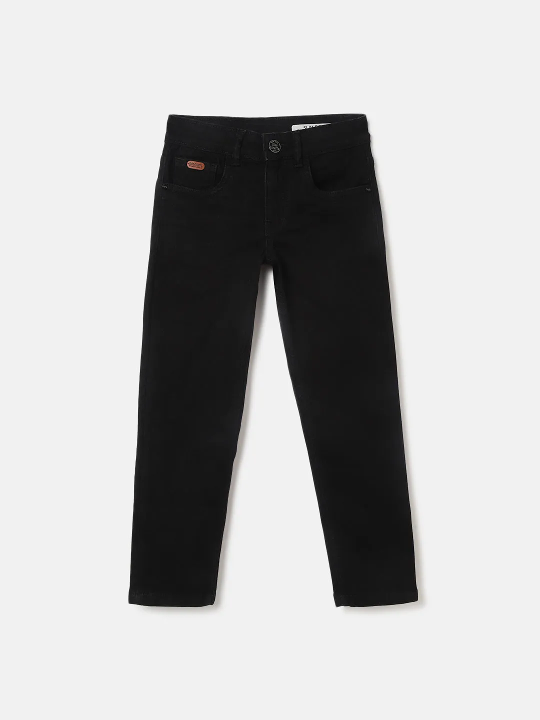 Blue Giraffe Boys Black Washed Slim Fit Jeans