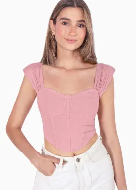 Blusa tipo corset sin mangas - MAITANE