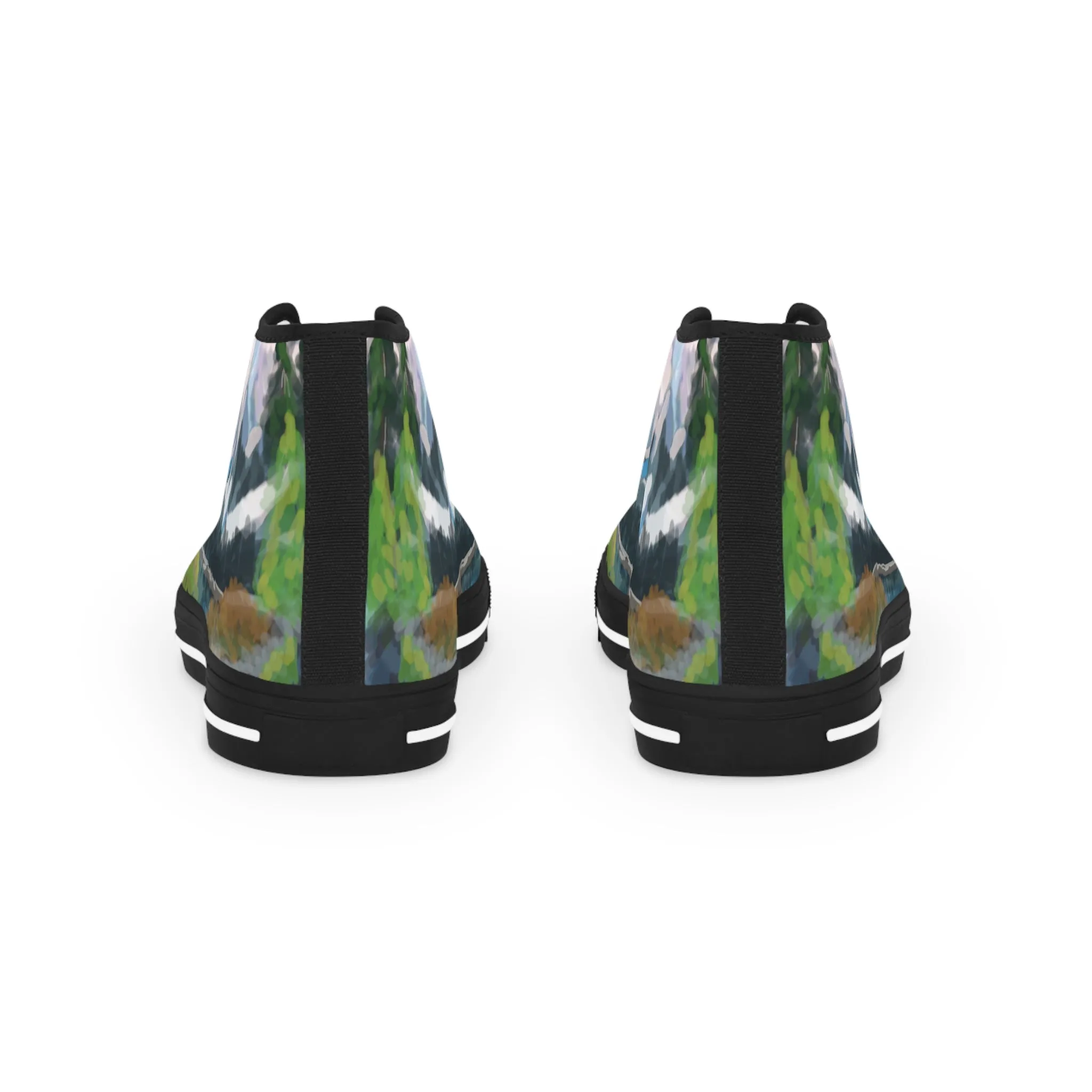 Bob Ross Inspired Landscape Painting High Tops