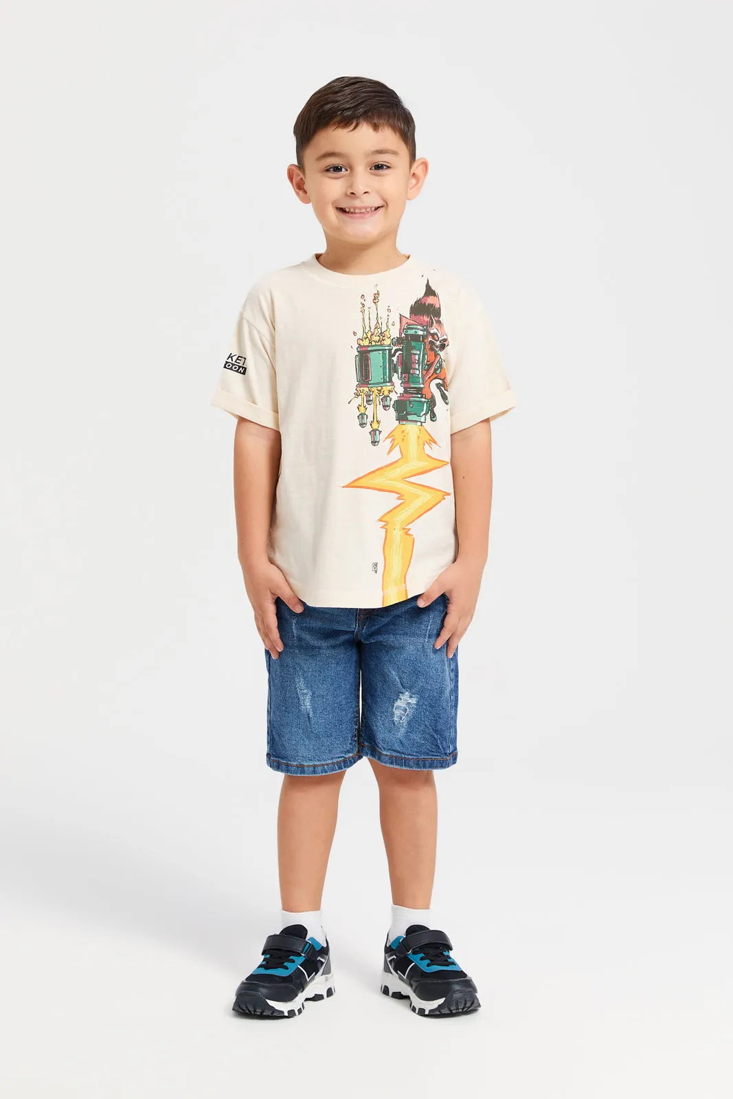 Boys Blue Ripper 5 Pocket Short