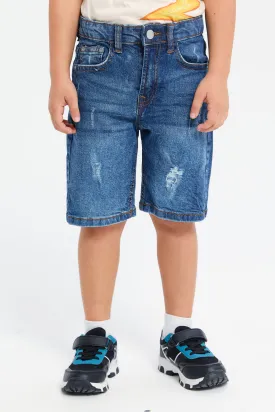 Boys Blue Ripper 5 Pocket Short