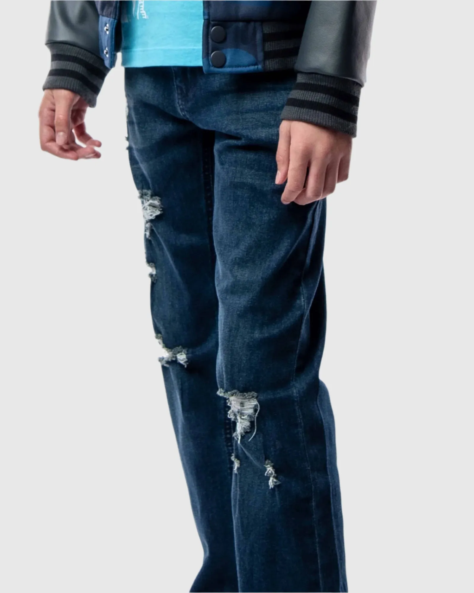 BOYS CAYENNE RIPPED SLIM FIT JEANS