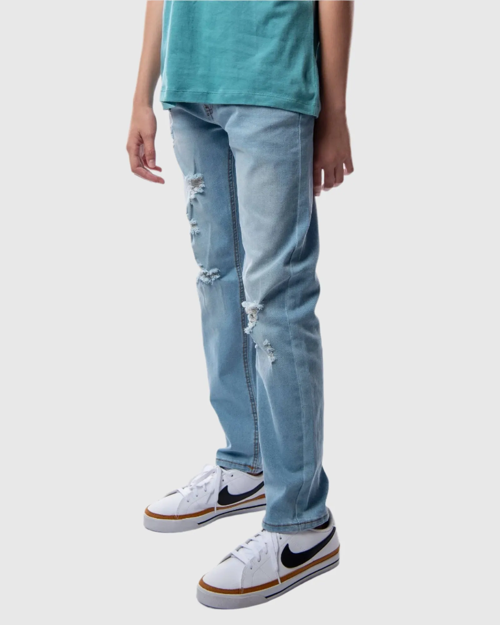 BOYS CAYENNE RIPPED SLIM FIT JEANS