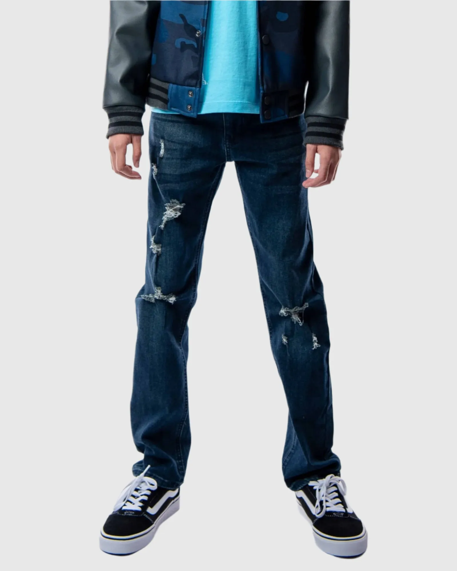 BOYS CAYENNE RIPPED SLIM FIT JEANS