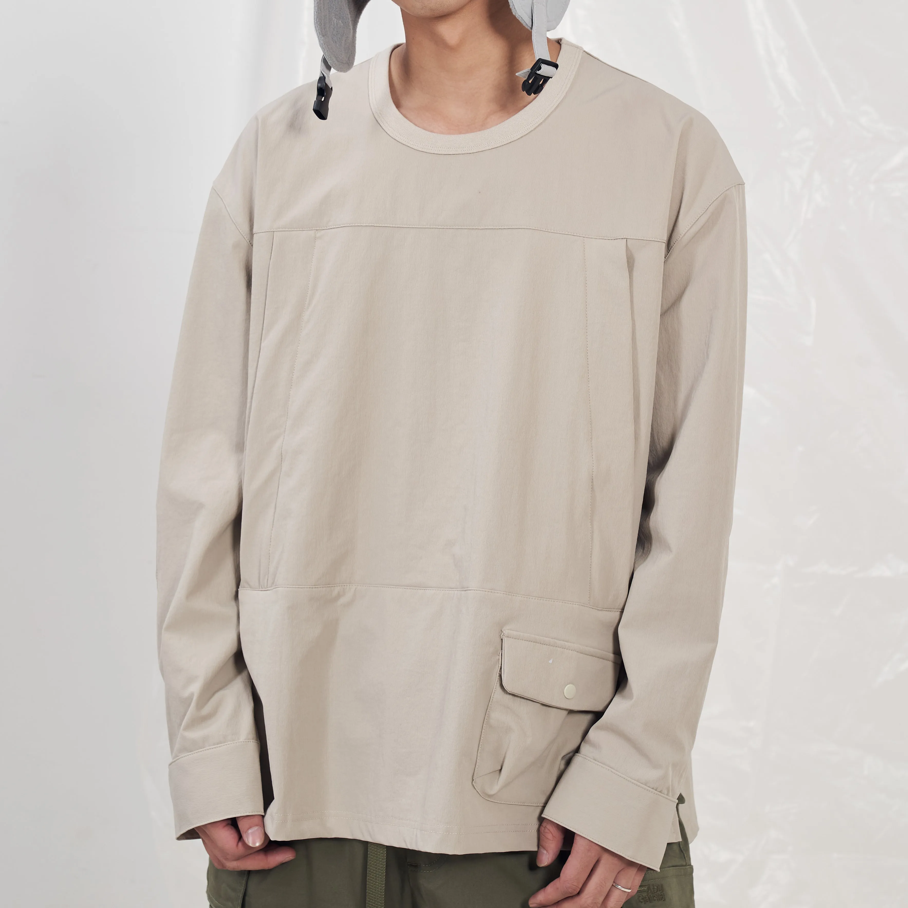 Boysnextdoor Mock Pocket Pullover Charcoal