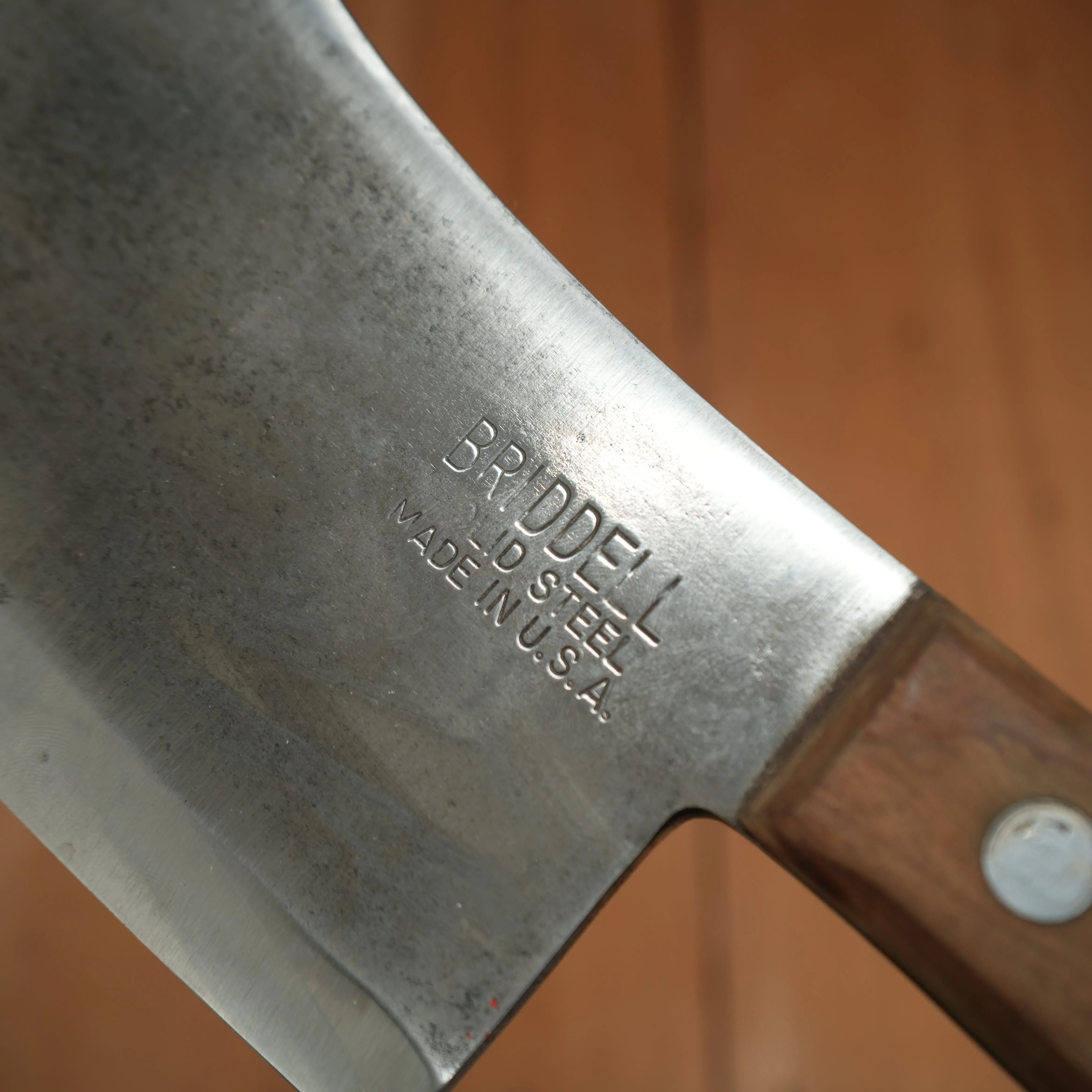 Briddell 8” Cleaver Carbon Steel 'Solid Steel'