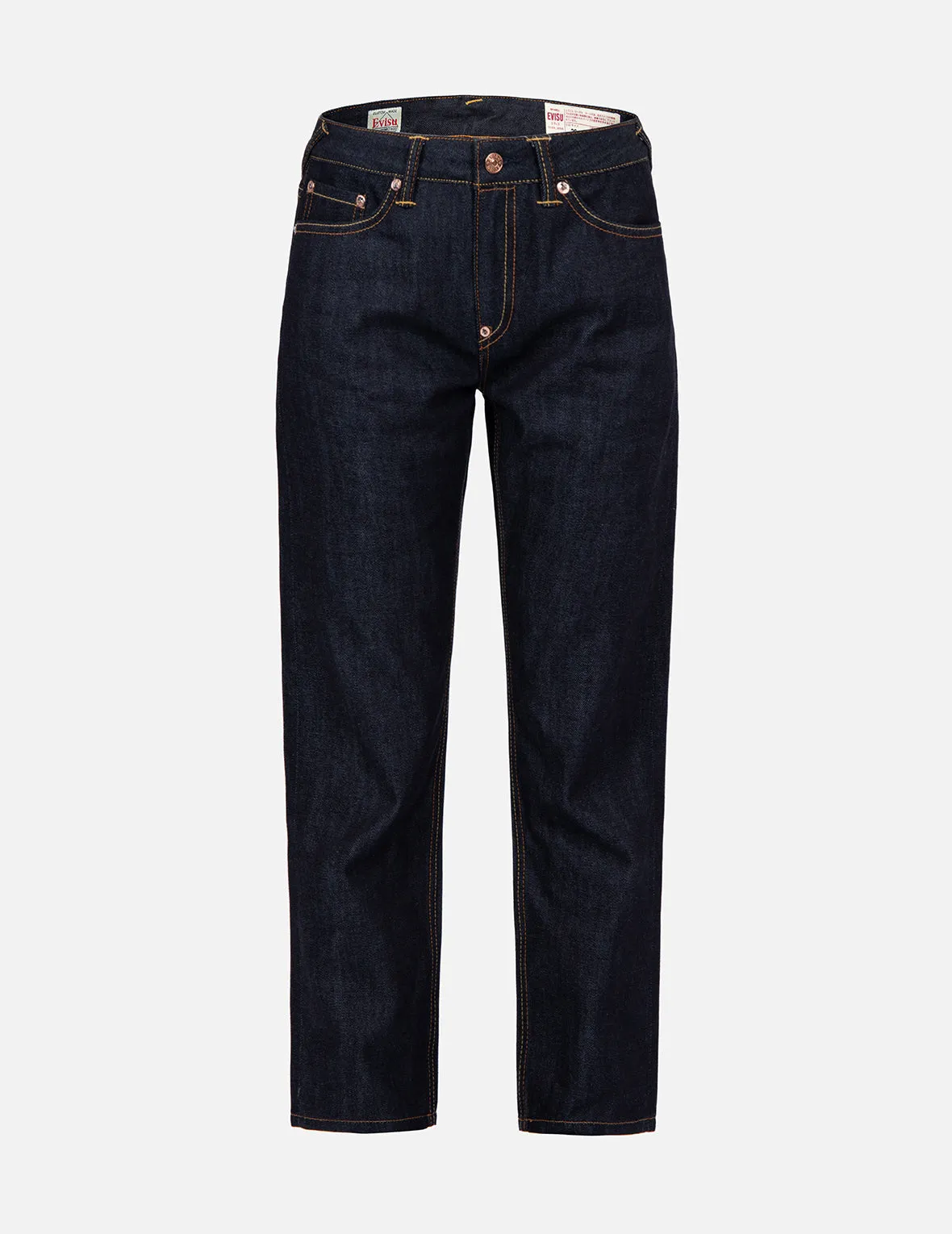 Boyfriend-Cut Brocade Detail Jeans with Classic Insert Design