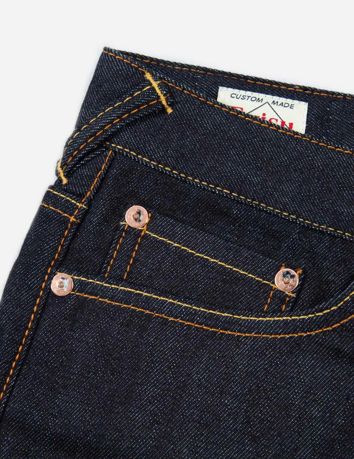 Boyfriend-Cut Brocade Detail Jeans with Classic Insert Design