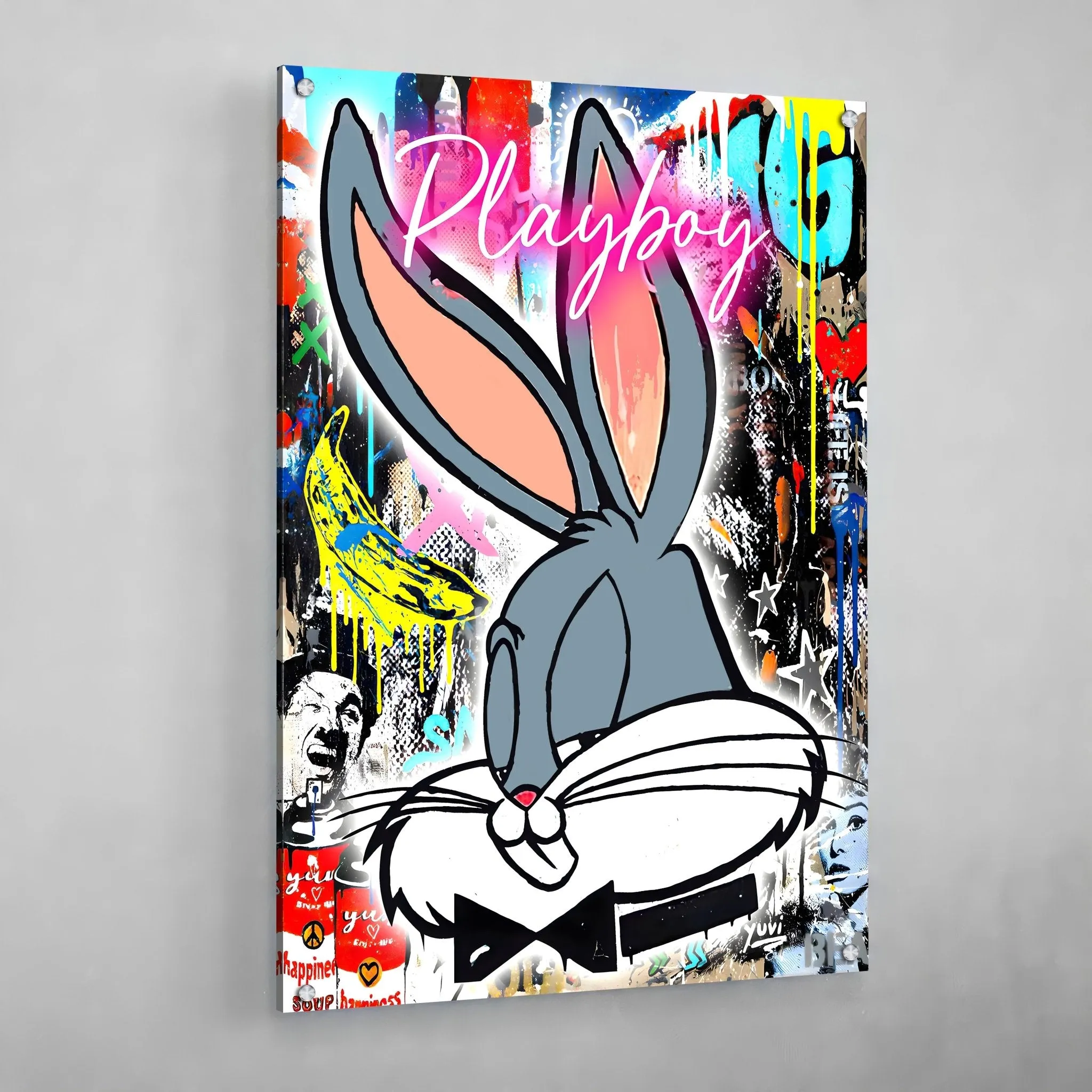Bunny Graffiti Wall Art