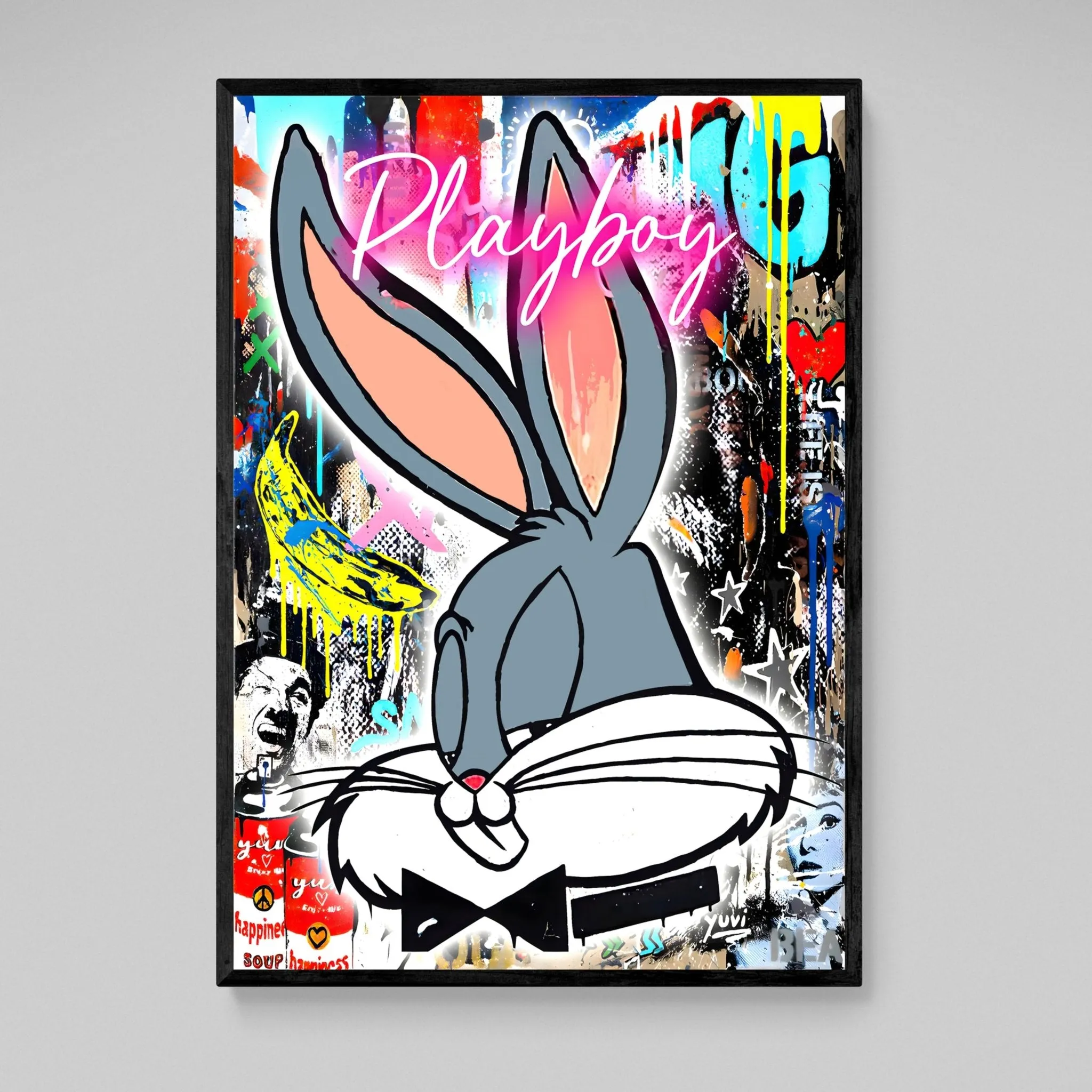Bunny Graffiti Wall Art