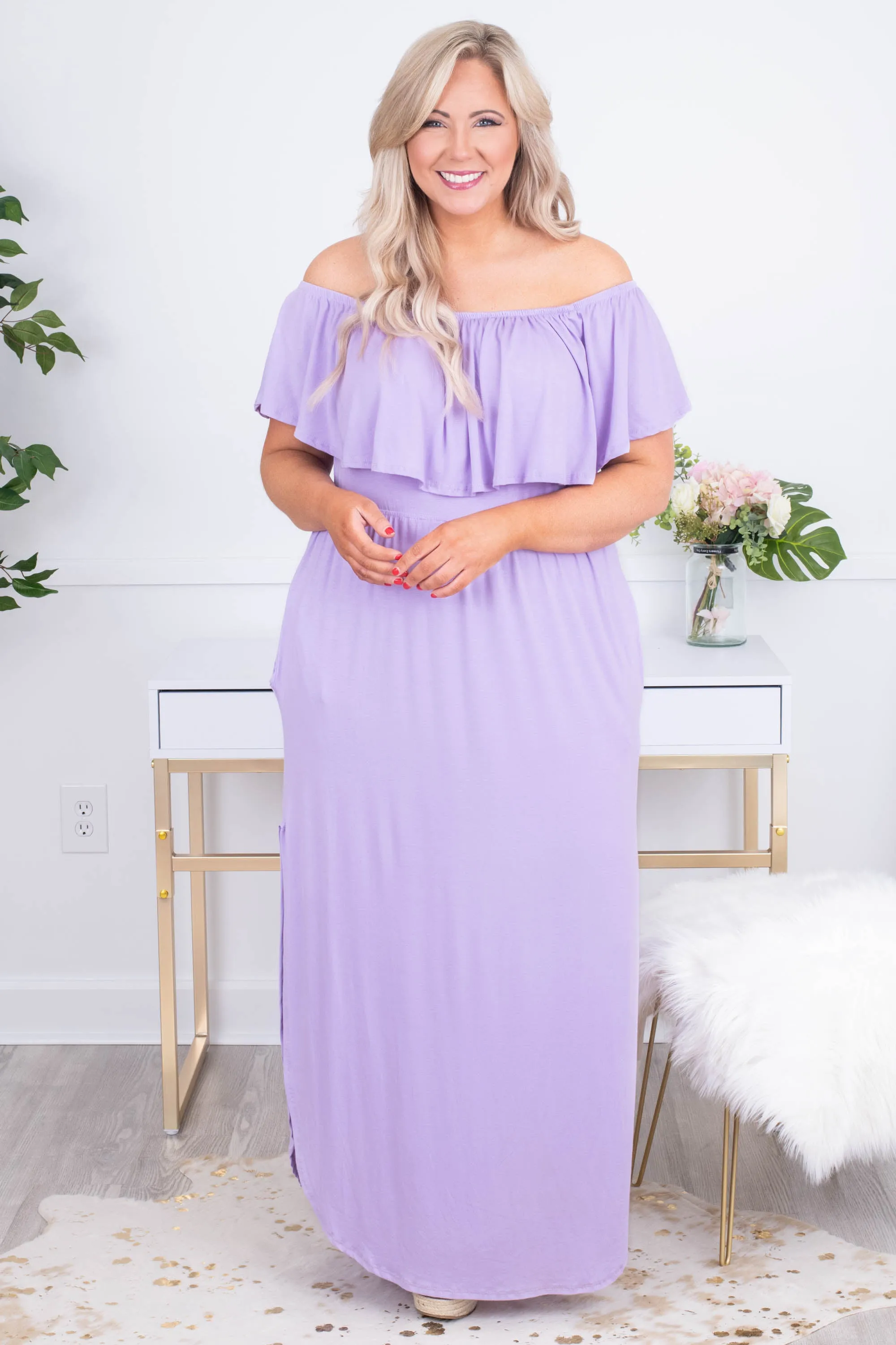 By The Boardwalk Maxi Dress, Amethyst