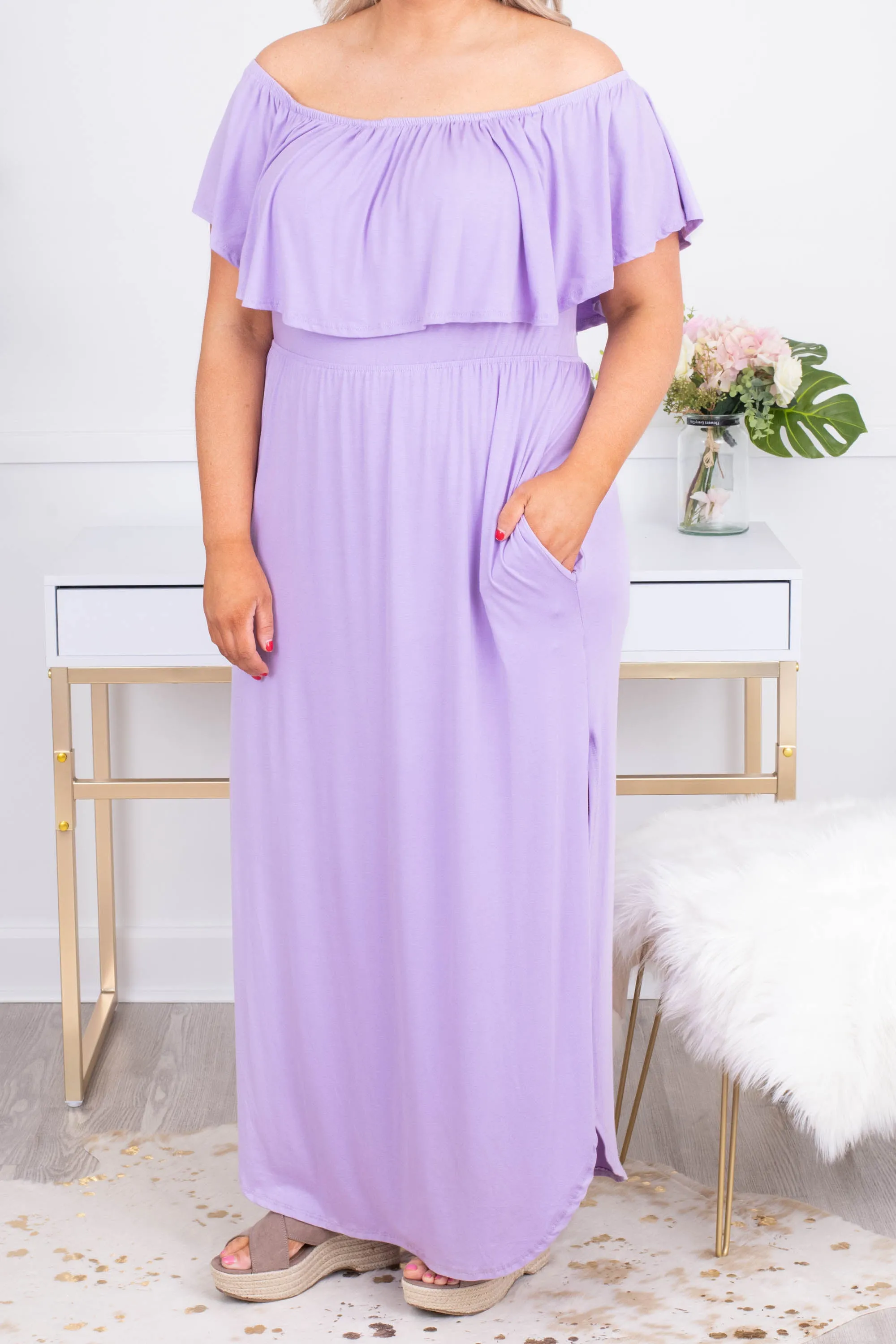 By The Boardwalk Maxi Dress, Amethyst