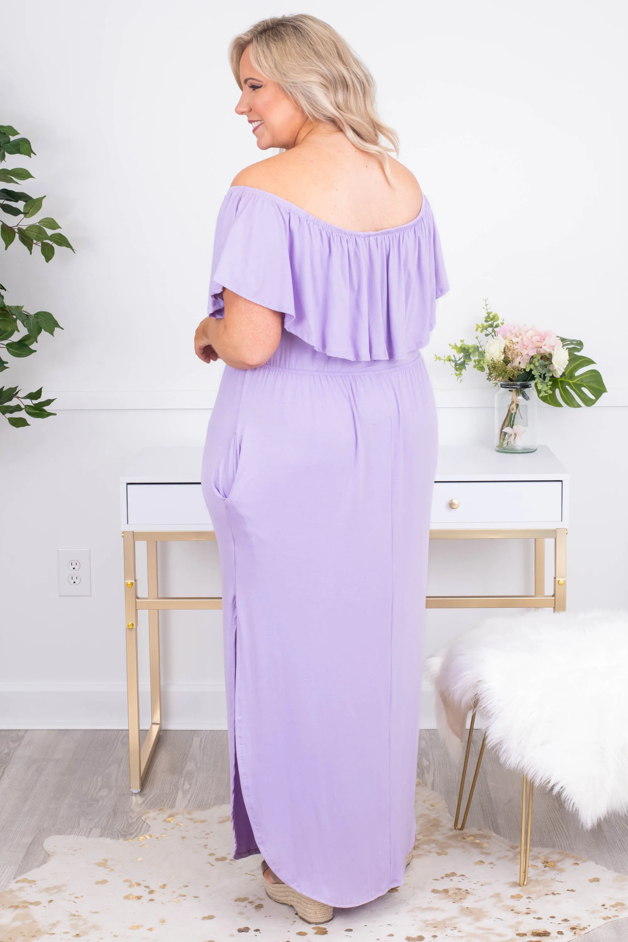 By The Boardwalk Maxi Dress, Amethyst