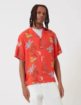 Carhartt-WIP Hawaiian Floral Shirt - Red/Hawaiian Floral Print