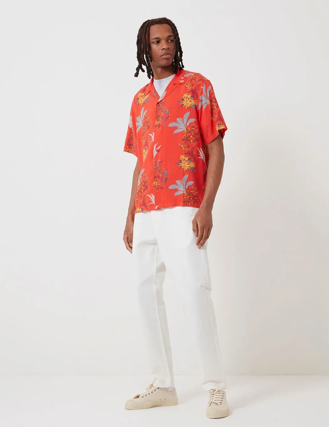 Carhartt-WIP Hawaiian Floral Shirt - Red/Hawaiian Floral Print
