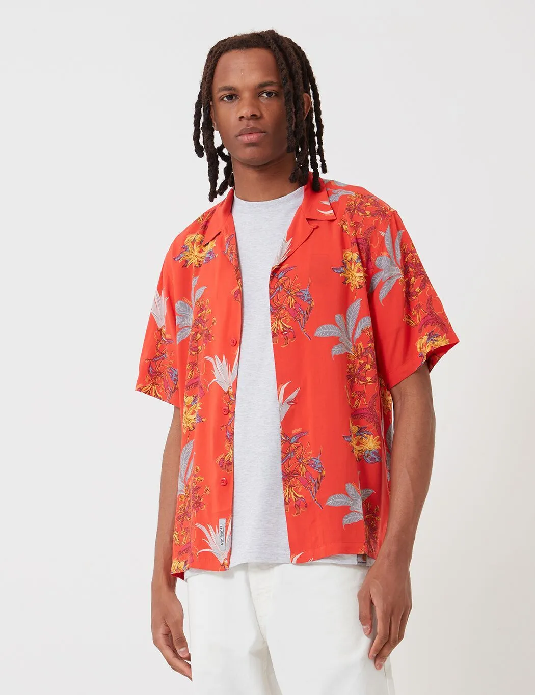Carhartt-WIP Hawaiian Floral Shirt - Red/Hawaiian Floral Print