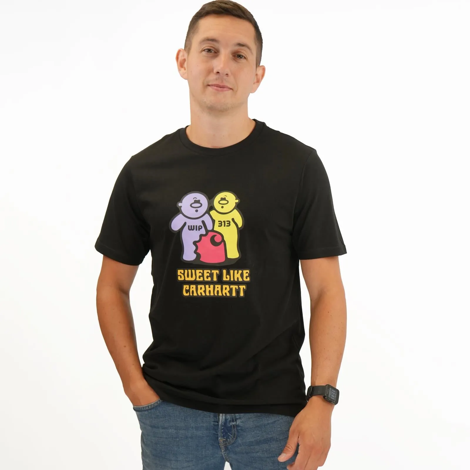 Carhartt WIP Mens Black Gummy Bear Graphic T-Shirt