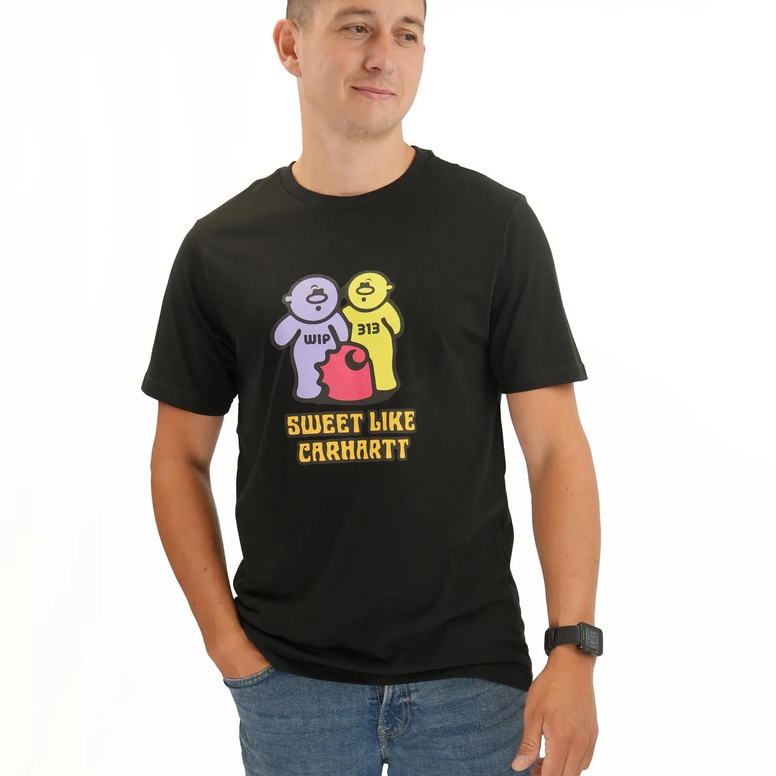 Carhartt WIP Mens Black Gummy Bear Graphic T-Shirt