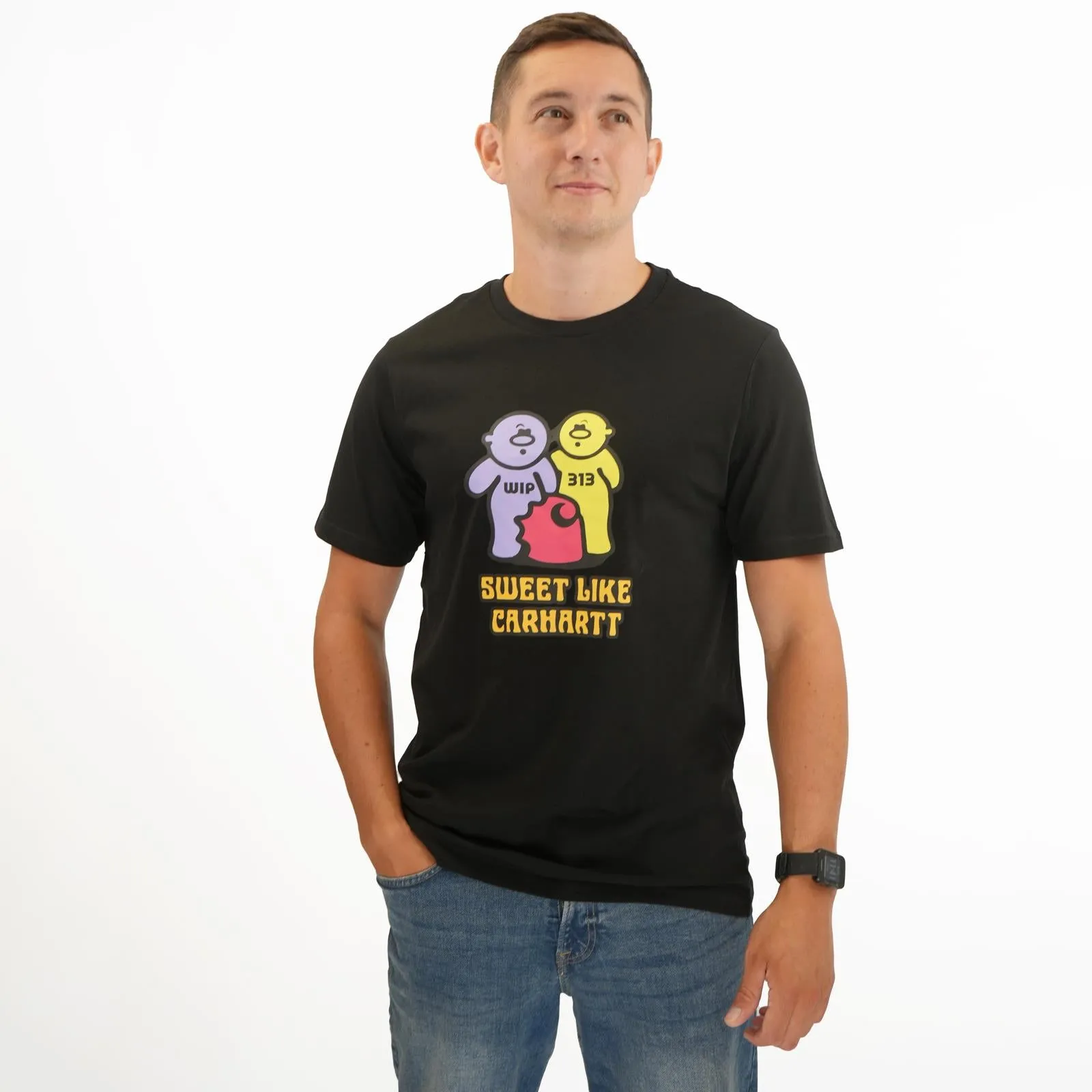 Carhartt WIP Mens Black Gummy Bear Graphic T-Shirt